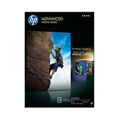 HP papel Advanced glossy photo A4 250g 25 hojas