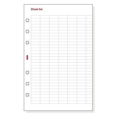Recanvi agenda Open 500 Check List