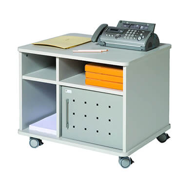 Mesa auxiliar dos niveles color gris