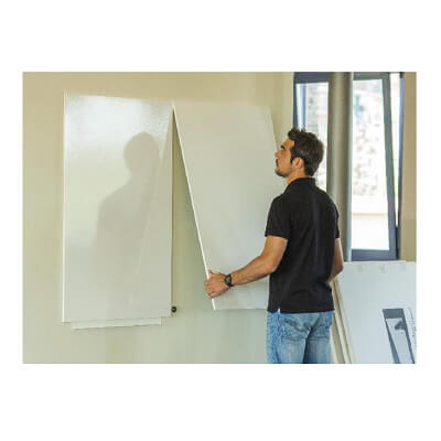 Pizarra blanca lacada magnética 100x150 +protector