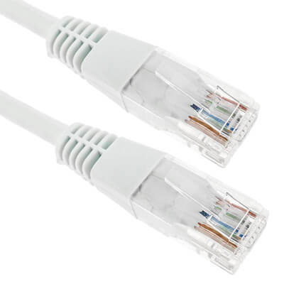 Cable de xarxa ethernet 50cm UTP Cat.5e blanc