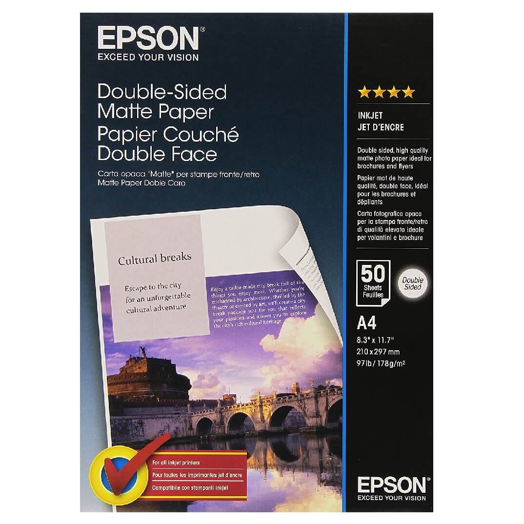 Epson mate papel doble cara A4 178g 50 hojas