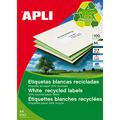 Etiquetes Apli reciclades 210x148mm