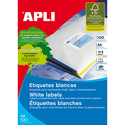 Etiquetes adhesives Apli A4 105x148mm