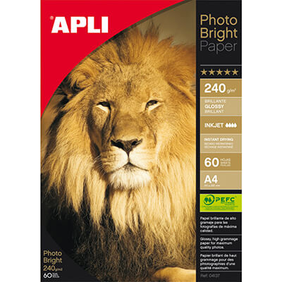Paquet paper A4 photo bright 240g 60 fulls