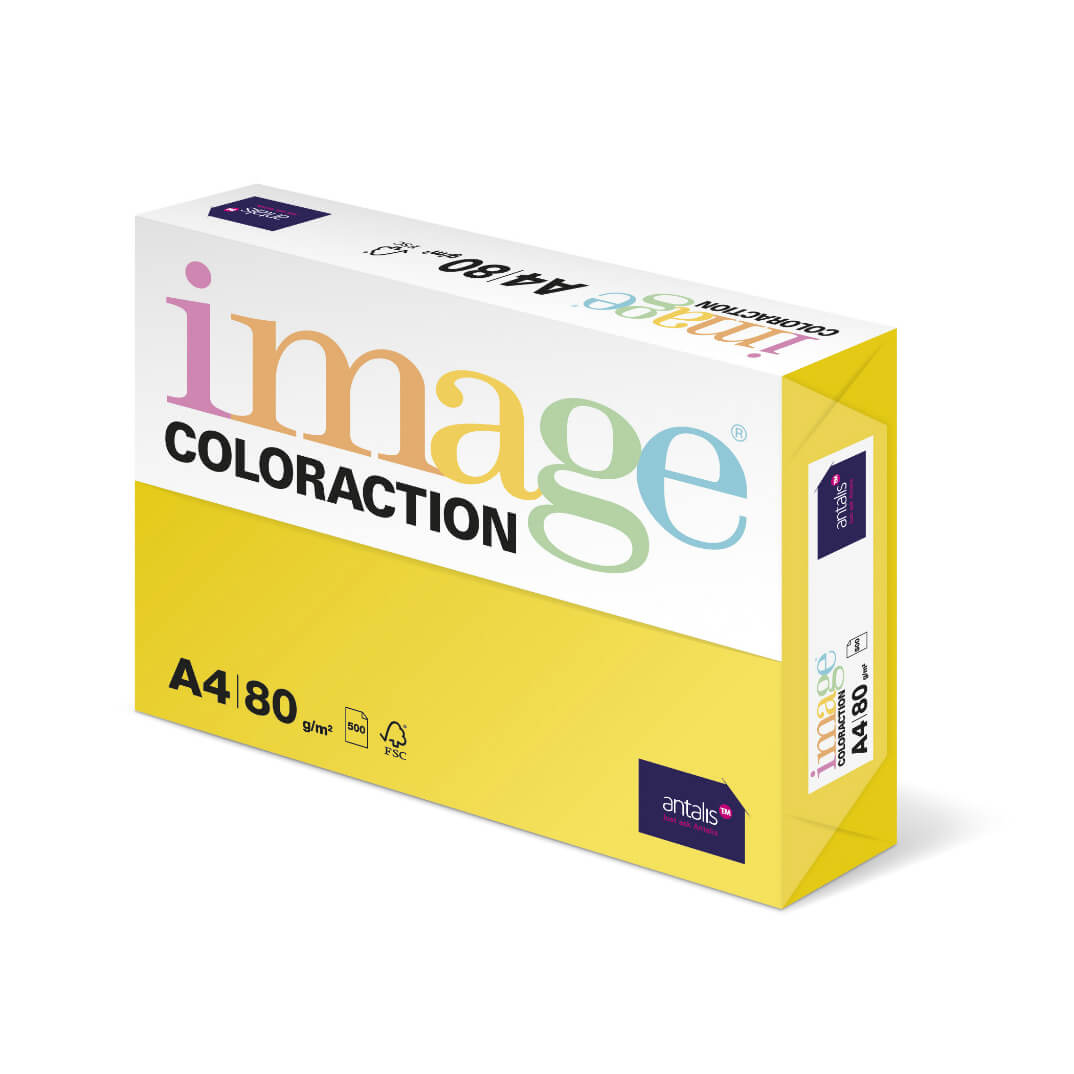 Paquete papel A4 80g amarillo canary CY39
